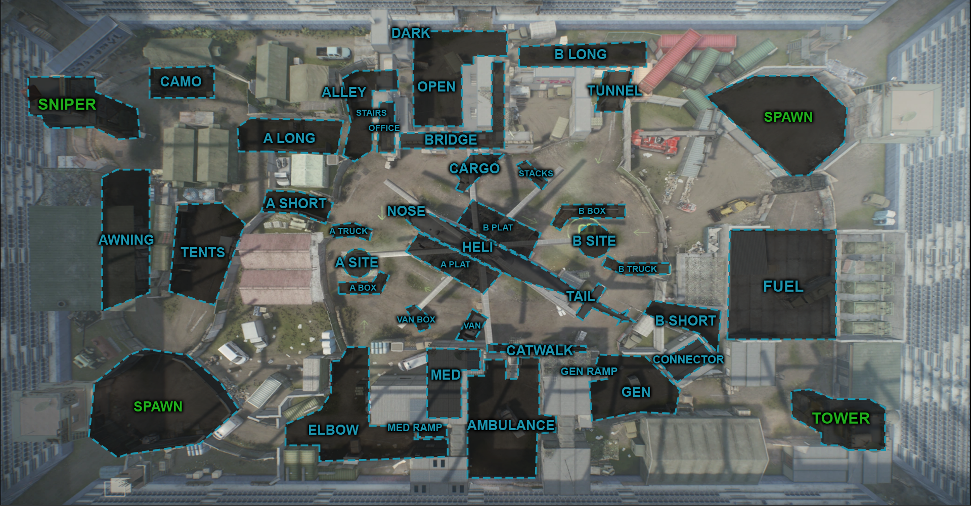 Tarkov Bowl Map Callouts