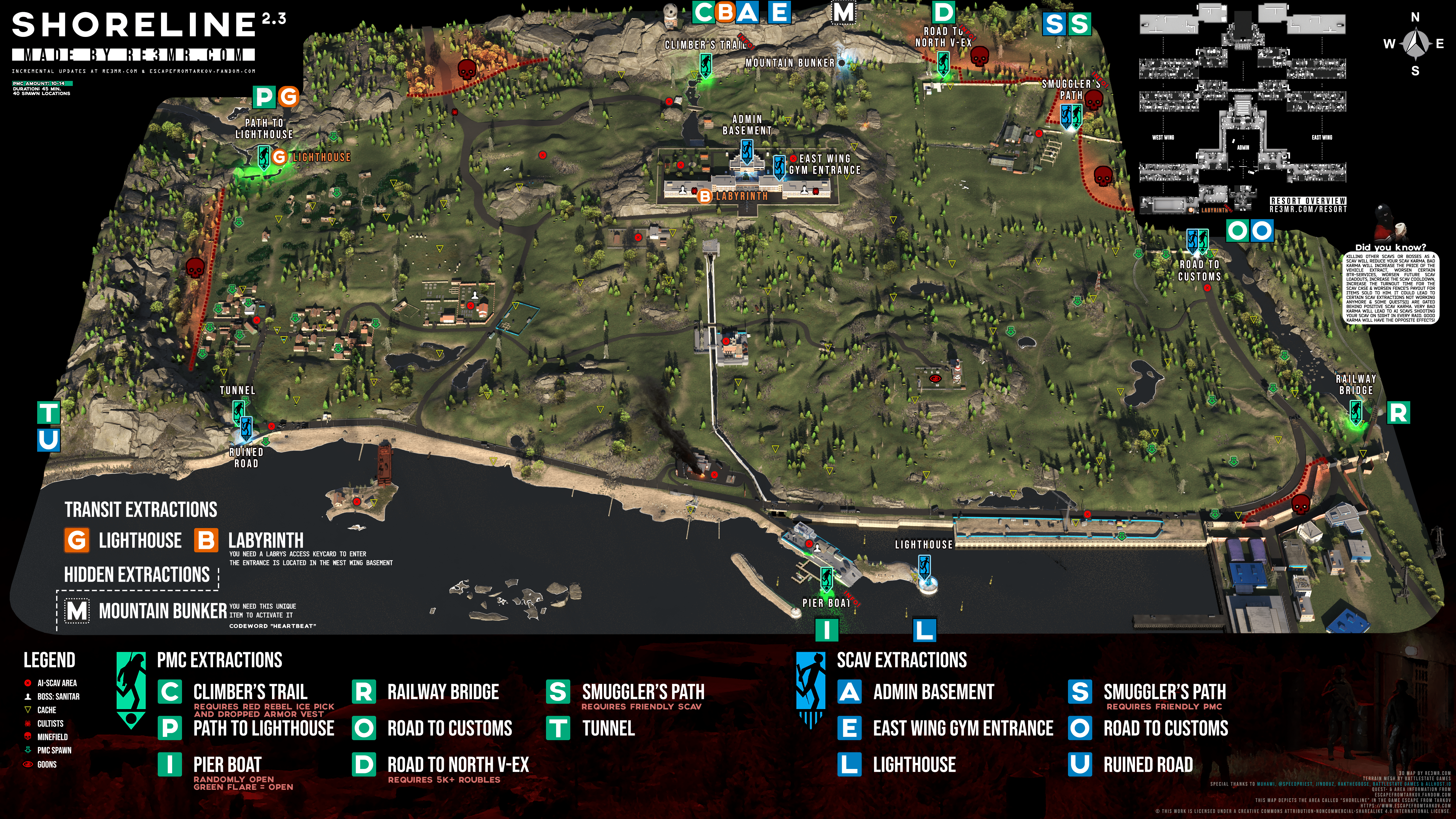 Tarkov Shoreline Map