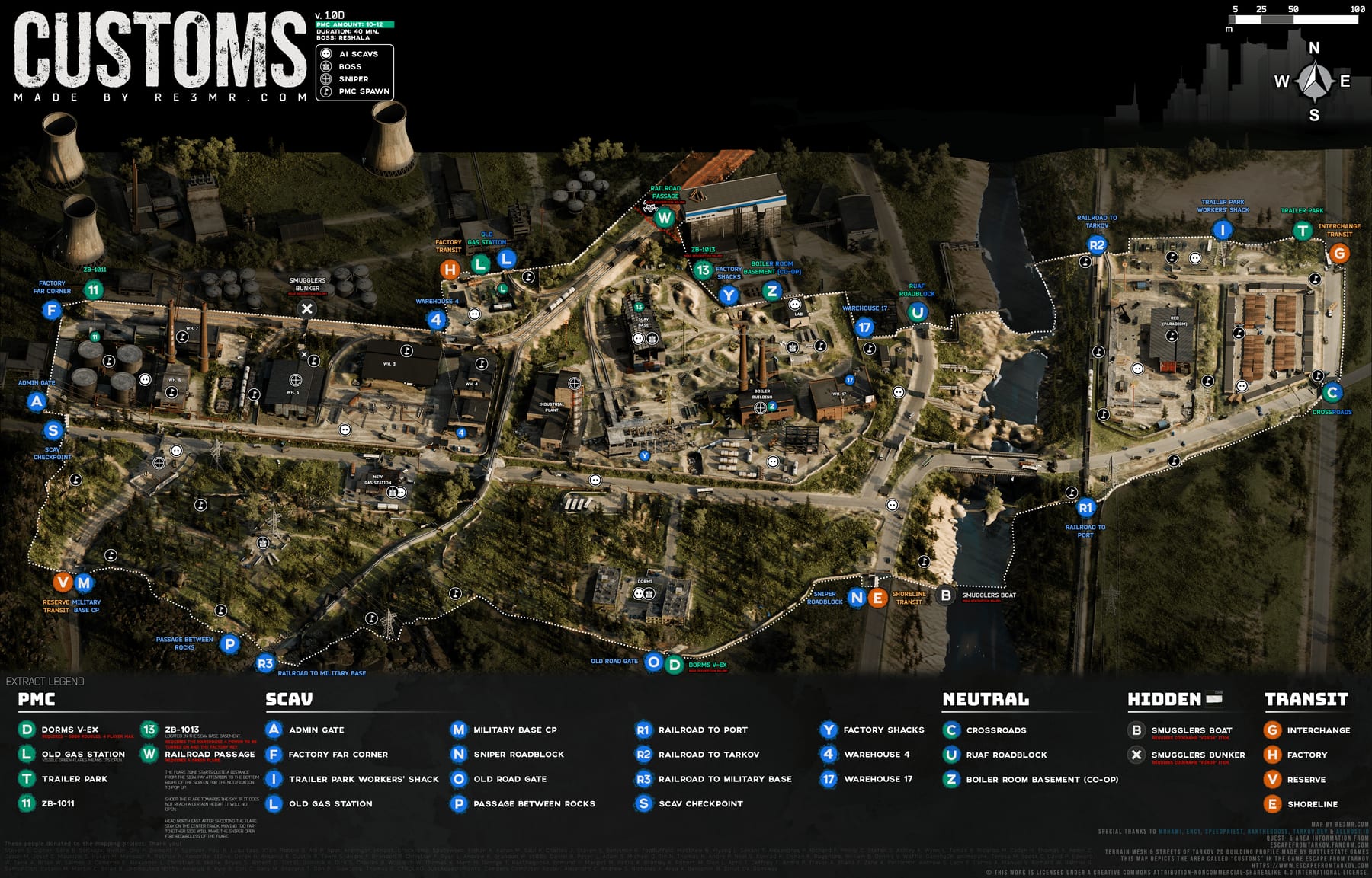 Escape From Tarkov Customs map