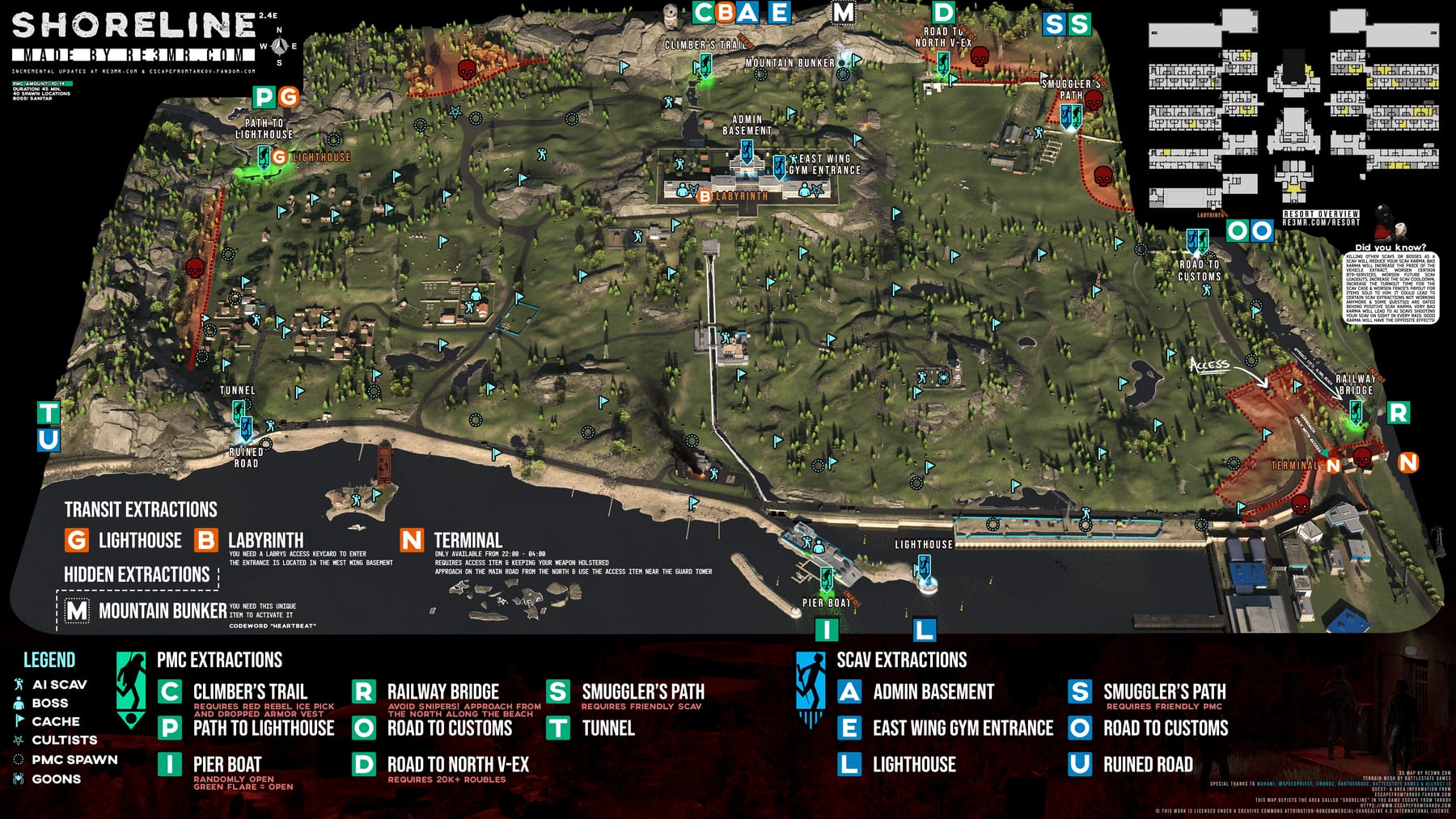 Escape From Tarkov Shoreline map