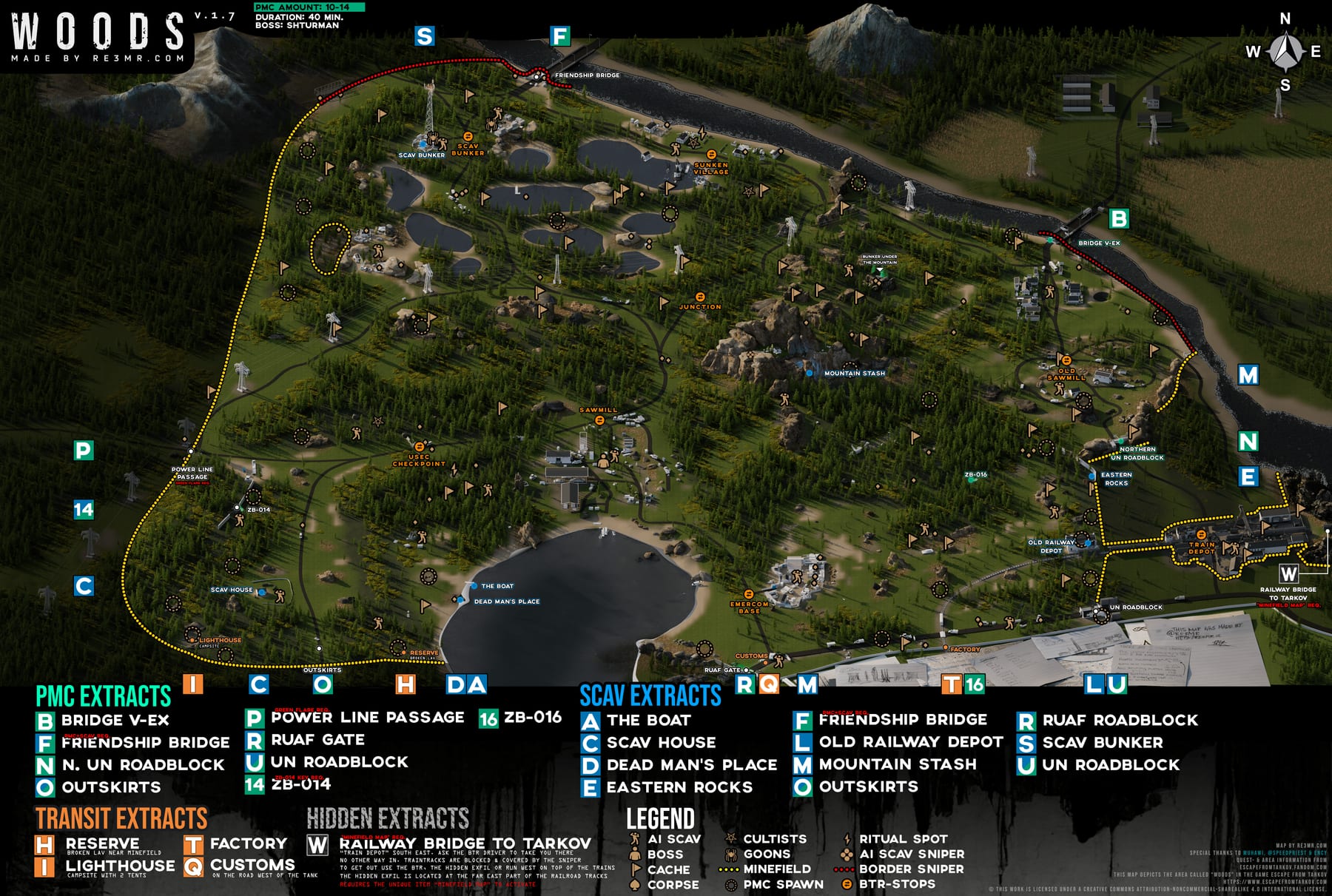 Escape From Tarkov Woods map