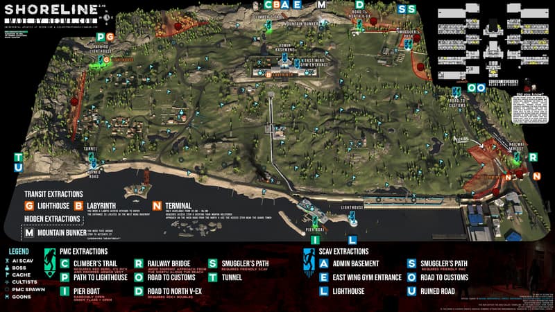 Shoreline map