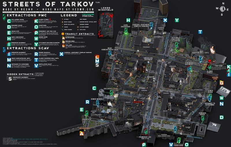 Streets of Tarkov map